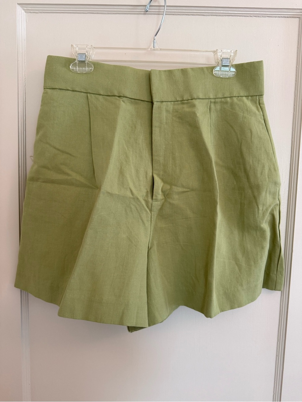 Zara Light Olive Pleated Skort